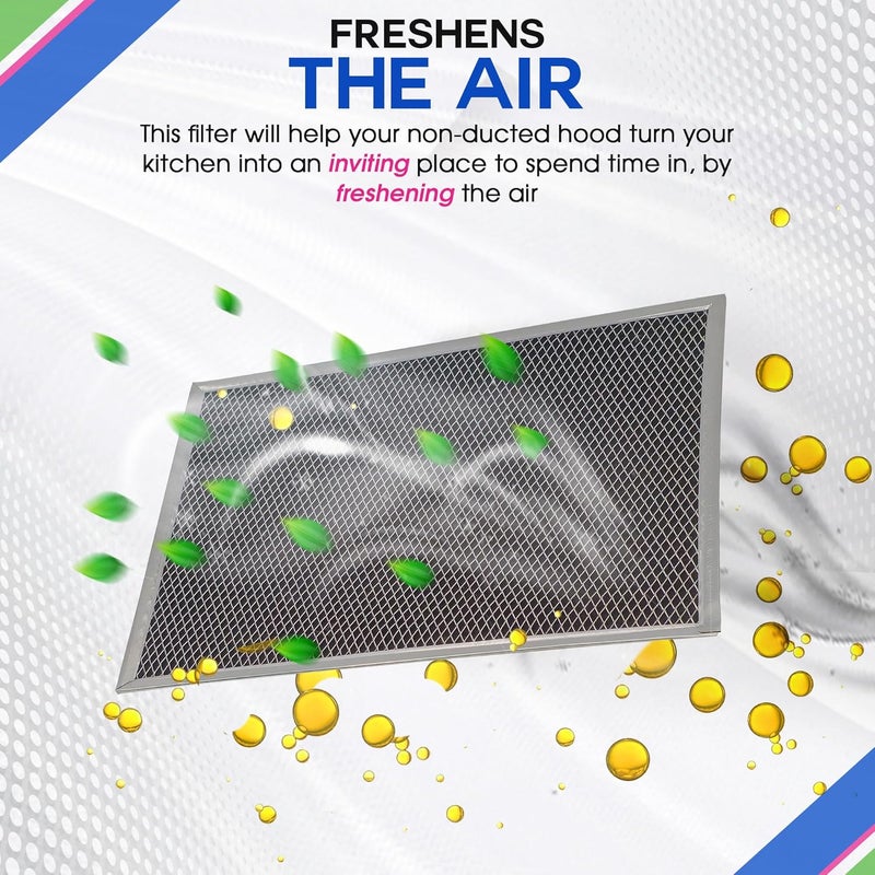 Bagean Broan Range Hood Charcoal Filter for 10.81' x 13.31' BPSF30 99010308 - Carbon Ductless Exhaust Hood Filter - Freshens Kitchen Air Over Oven (2-Pack) - Image 4